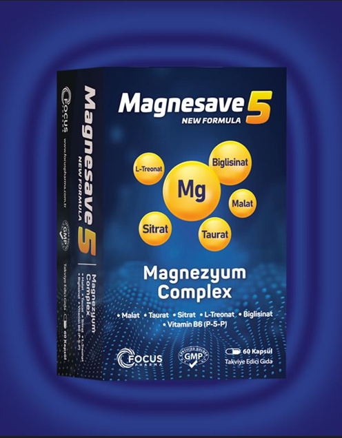 Magnesave 5 New Formula Magnezyum Complex 60 Kapsül