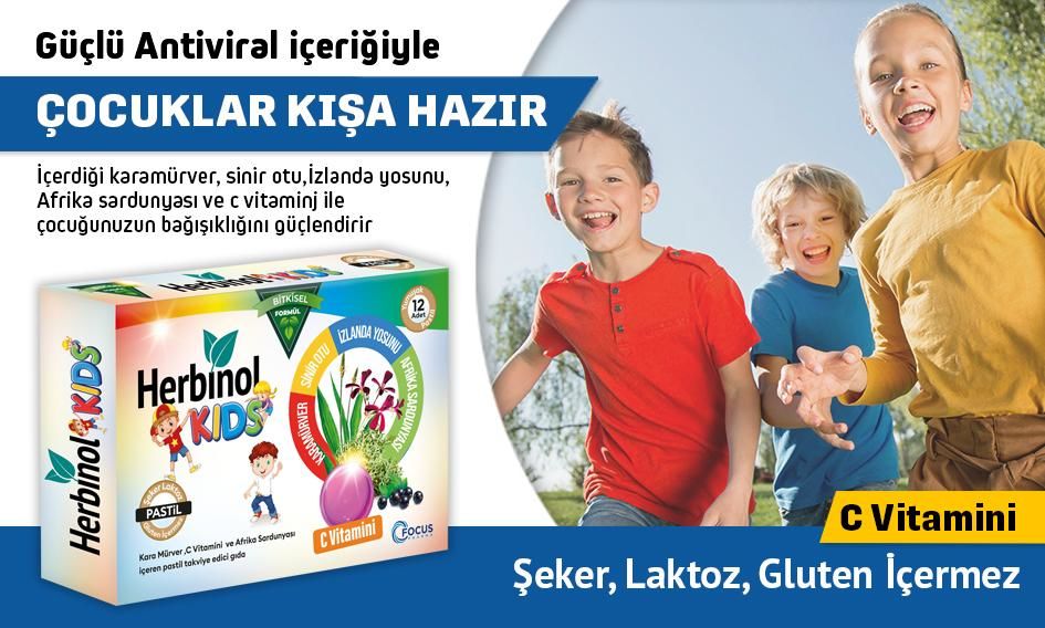 Herbinol Kids Karamürver İçeren Şekersiz 12 Pastil