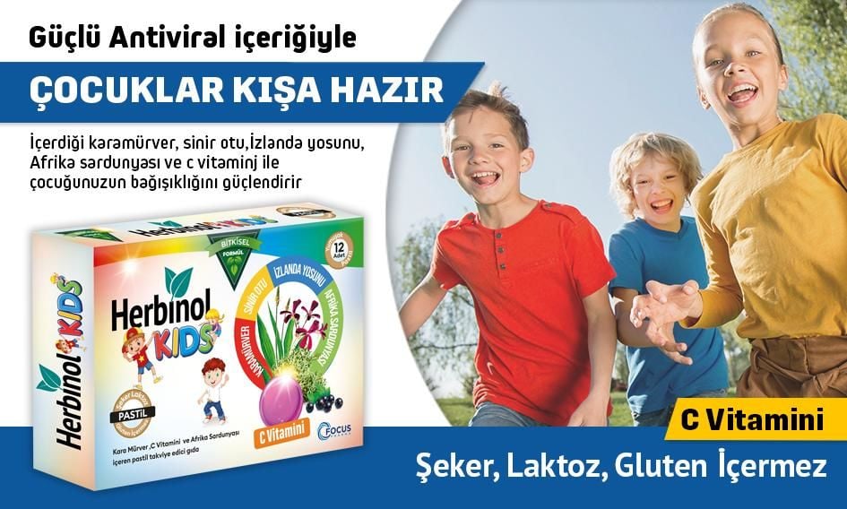 Herbinol Kids Karamürver İçeren Şekersiz 12 Pastil