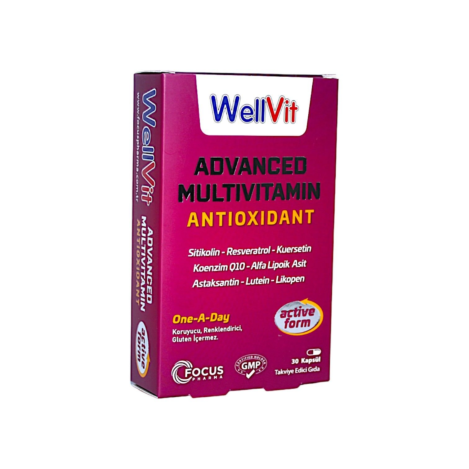 Wellvit Advanced Multivitamin Antioxidant 30 Kapsül
