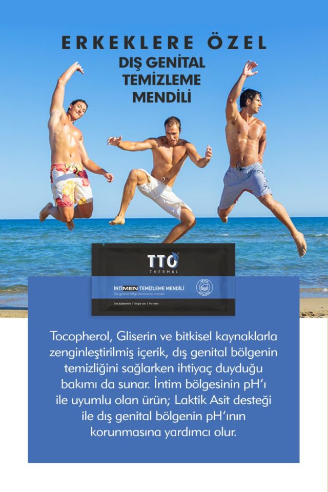 TTO Thermal İntiMEN Temizleme Mendili 12 Adet (Erkek)