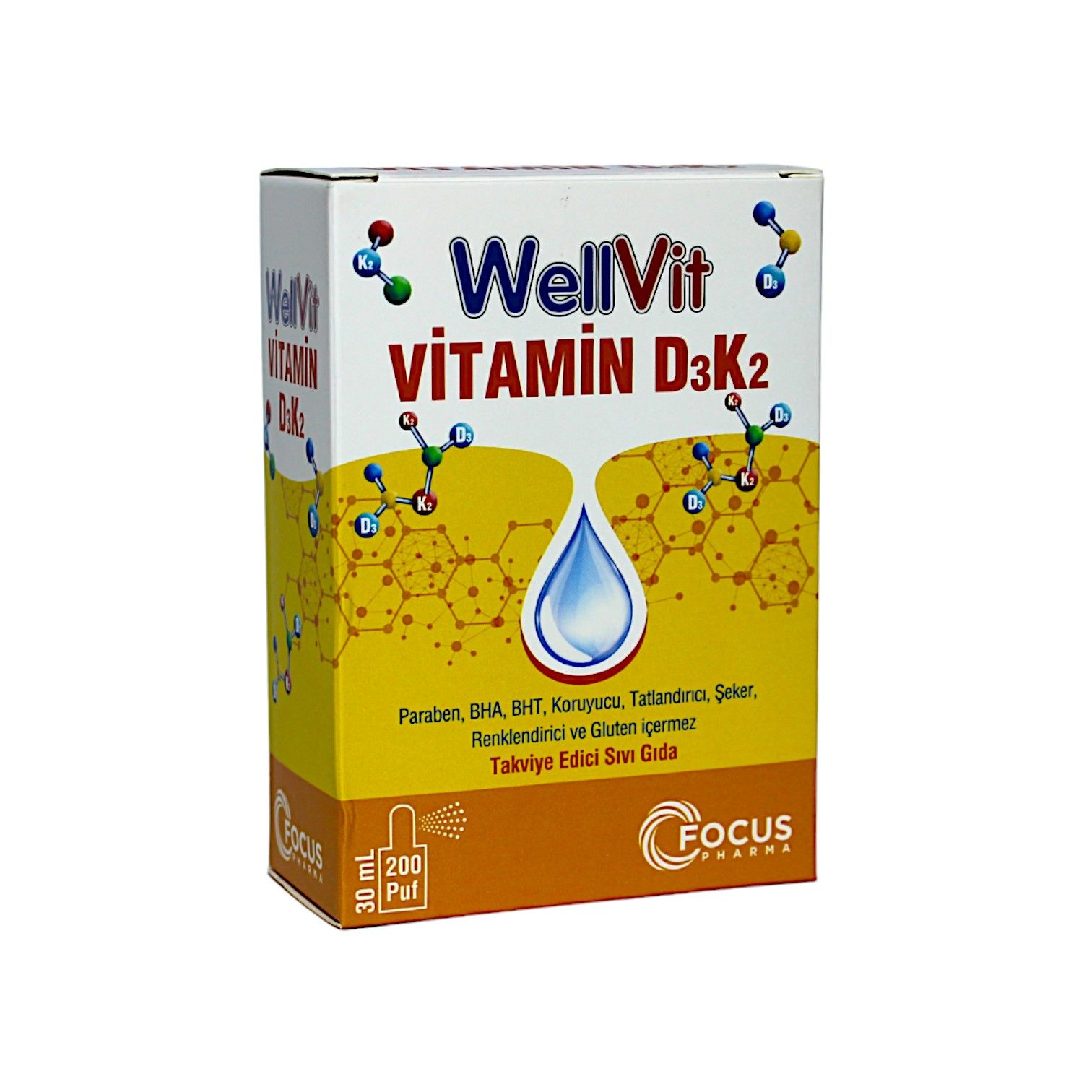 Wellvit Vitamin D3K2 Sprey 30 ml