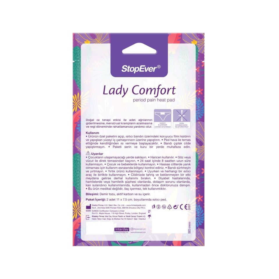 StopEver Lady Comfort Isıtıcı Ped 2'li