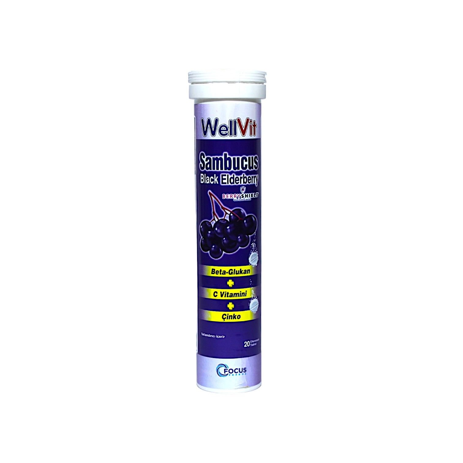 Wellvit Sambucus C Vitamini 20 Efervesan Tablet