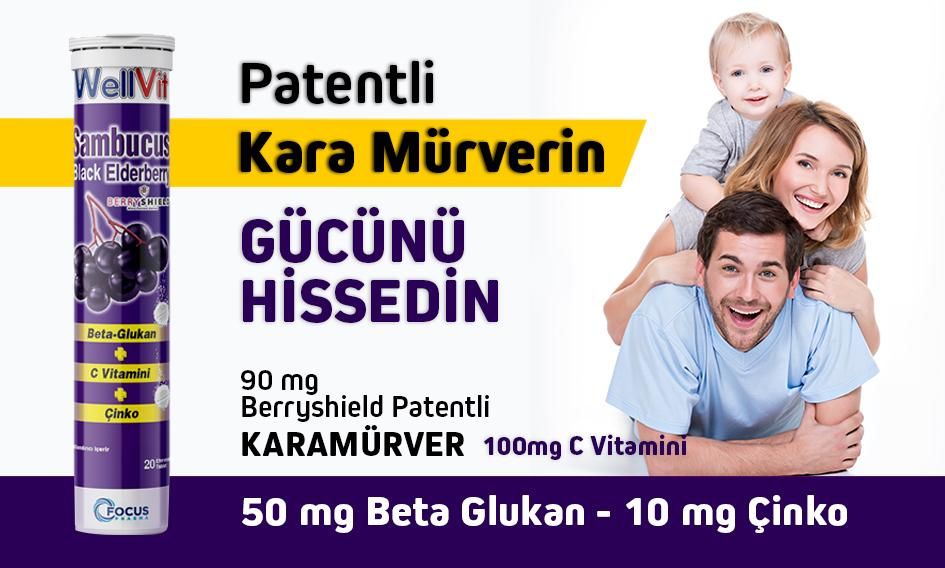 Wellvit Sambucus C Vitamini 20 Efervesan Tablet