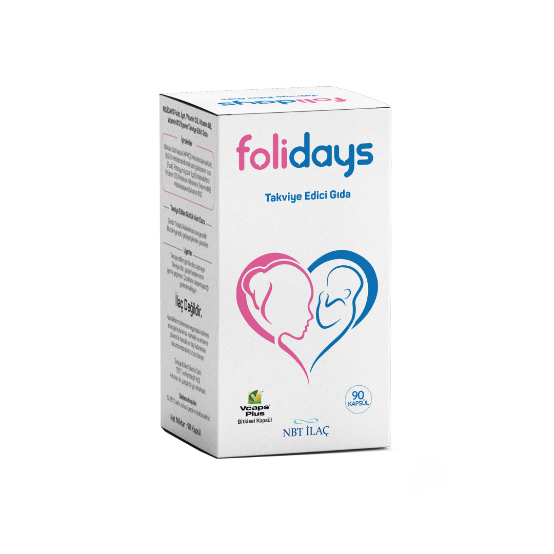 NBT Folidays (Folik-İod-B12-B6-D3) 30 Kapsül