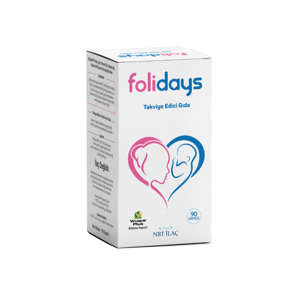 NBT Folidays (Folik-İod-B12-B6-D3) 30 Kapsül