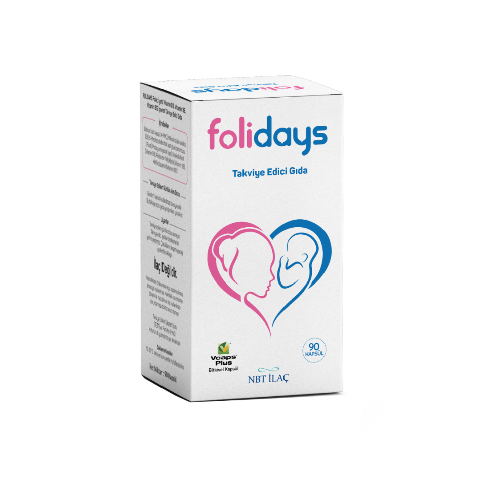 NBT Folidays (Folik-İod-B12-B6-D3) 30 Kapsül