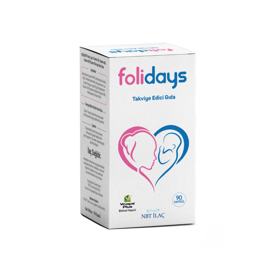 NBT Folidays (Folik-İod-B12-B6-D3) 30 Kapsül