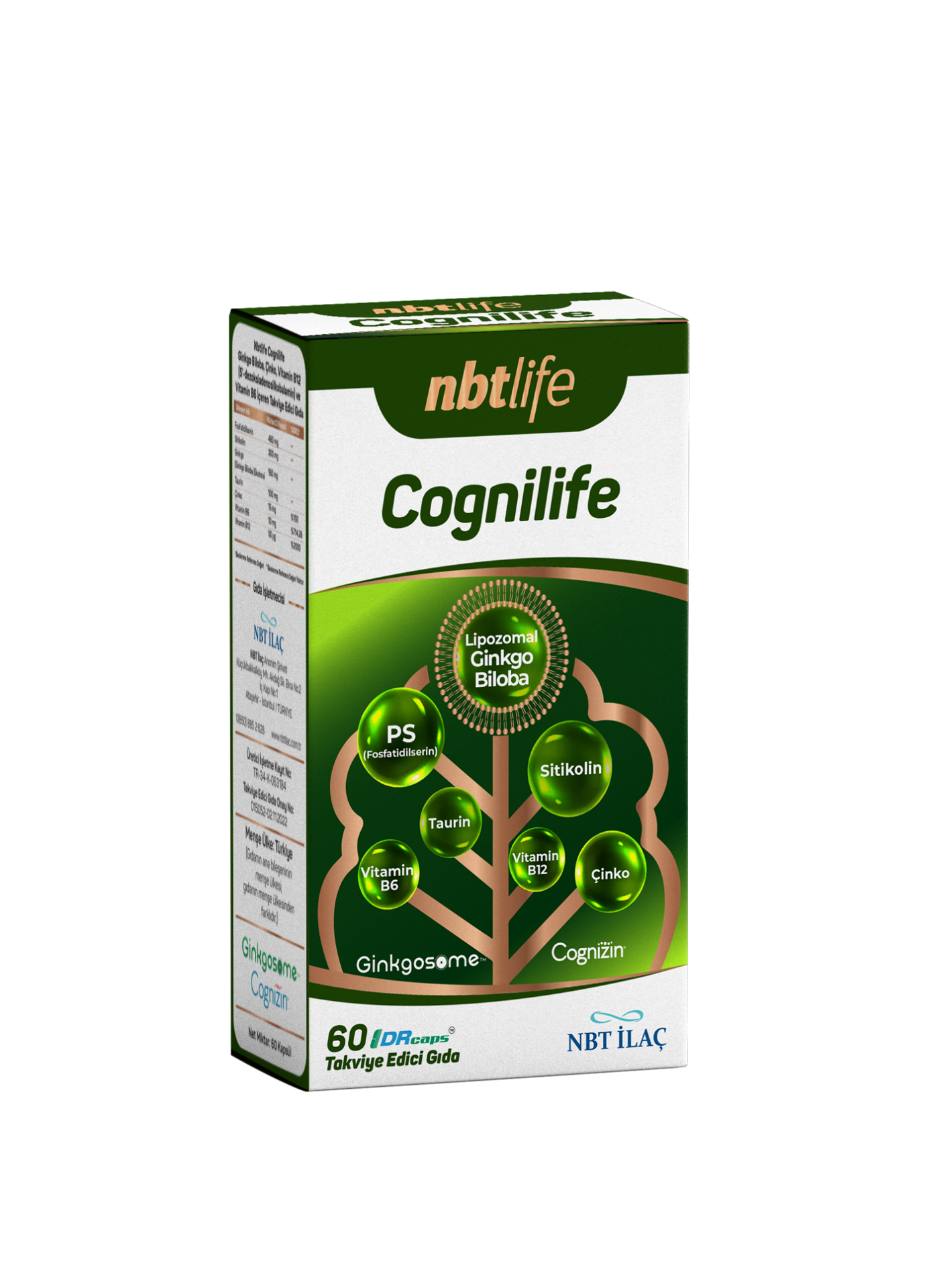 NBT Cognilife Lipozomal Ginkgo Biloba 60 Kapsül