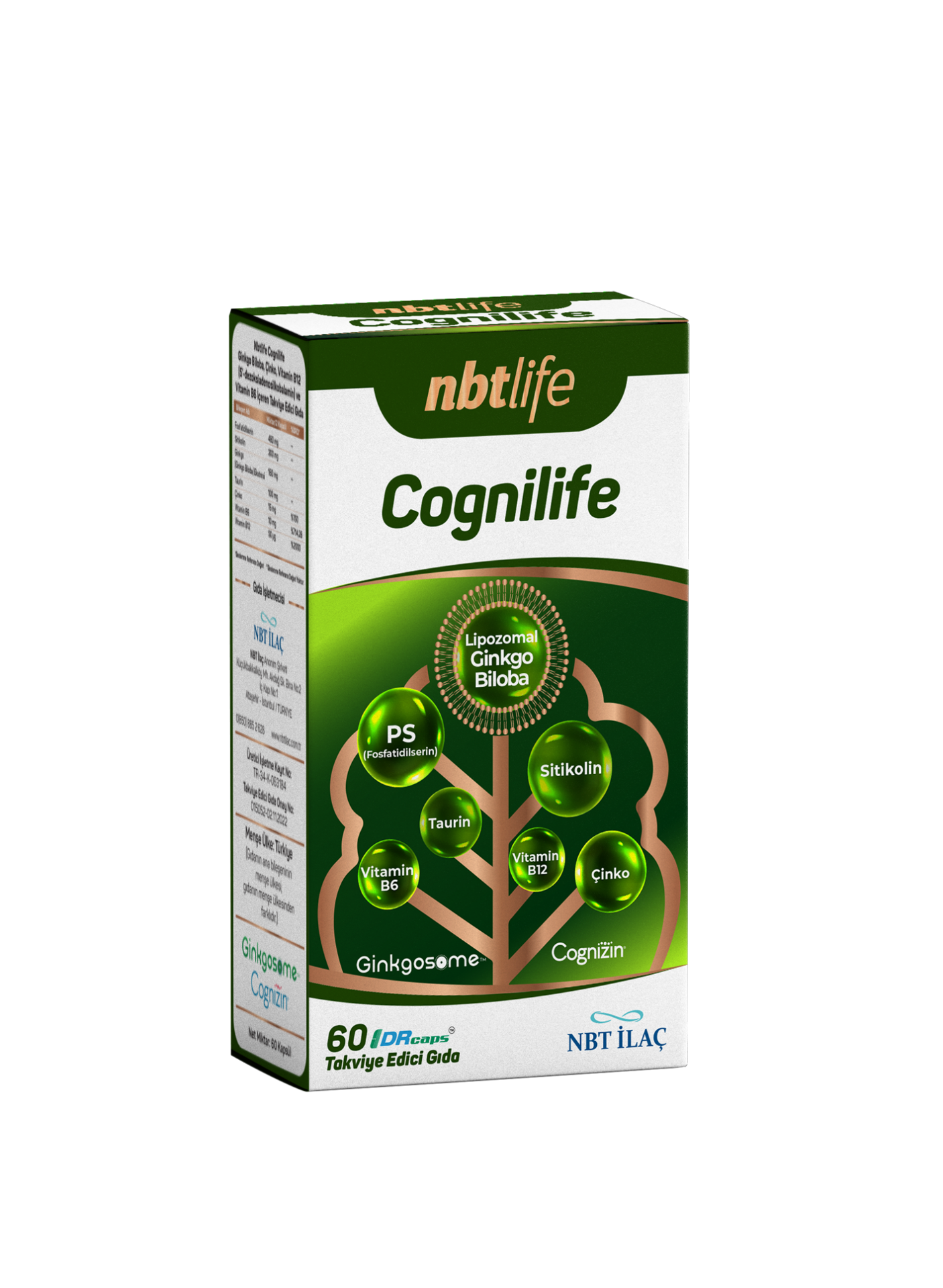 NBT Cognilife Lipozomal Ginkgo Biloba 60 Kapsül