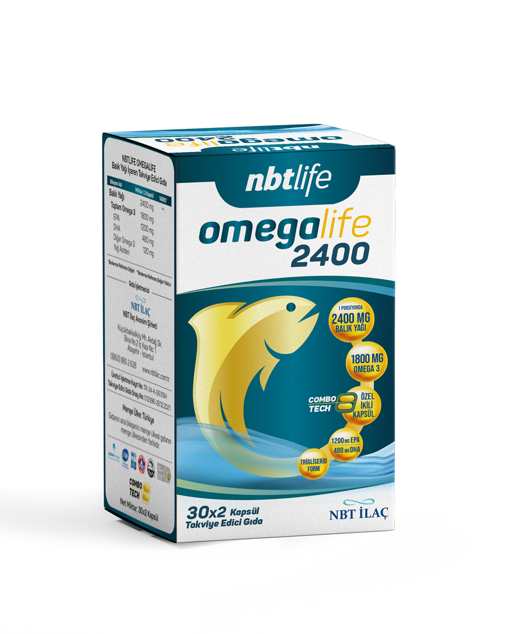 NBT Omegalife 2400 Balık Yağı 30x2 Kapsül