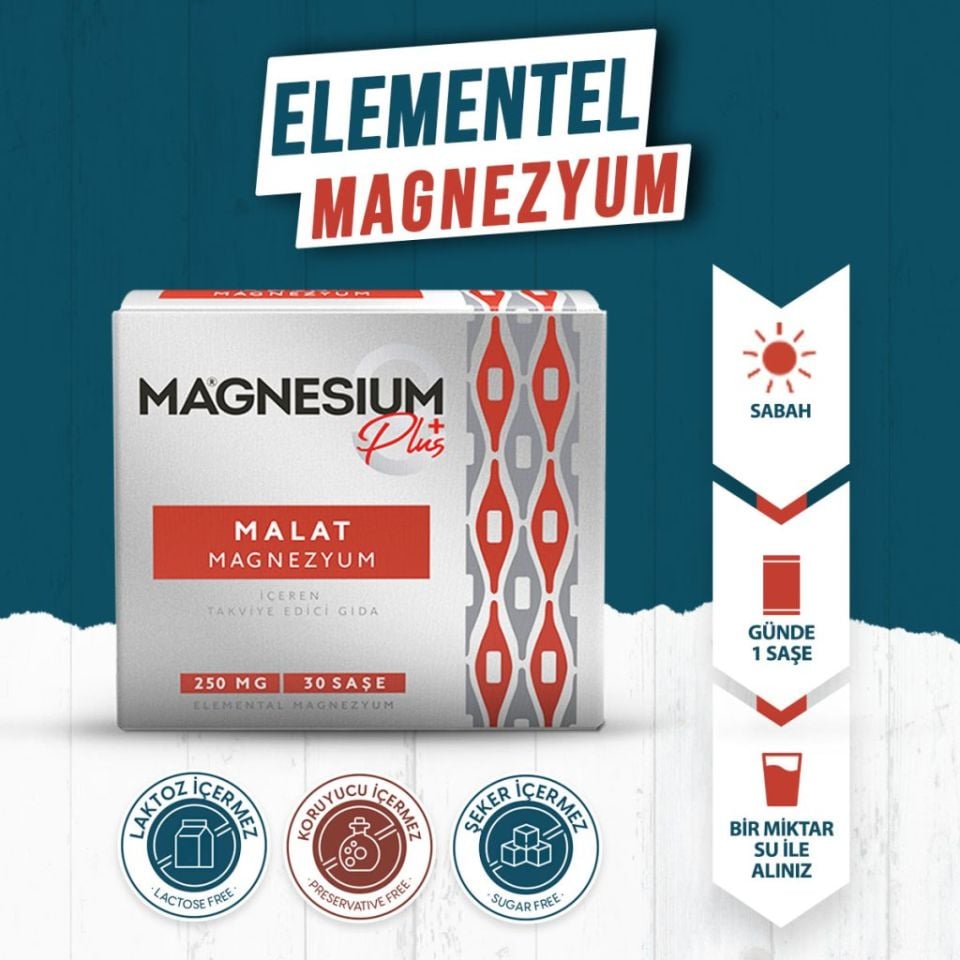 Goodday Magnesium +Plus Magnezyum Malat 30 Saşe
