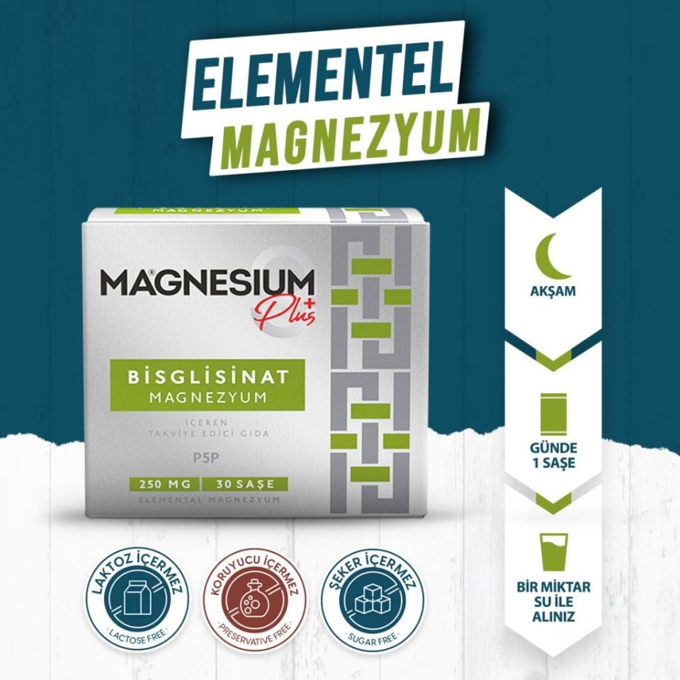 Goodday Magnesium +Plus Magnezyum Bisglisinat 30 Saşe