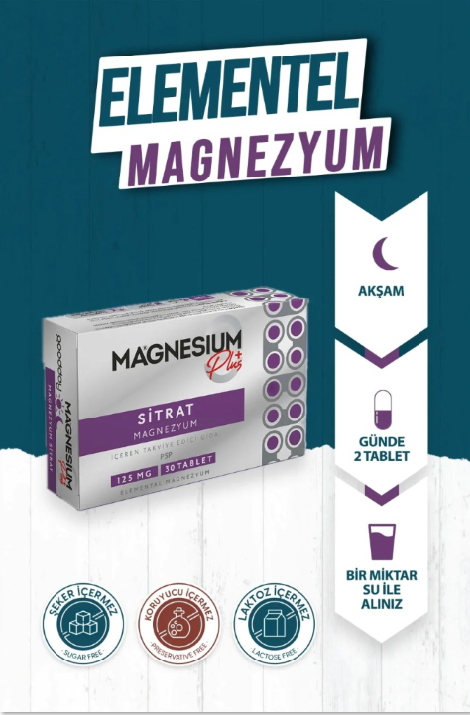 Goodday Magnesium +Plus Magnezyum Sitrat 30 Tablet