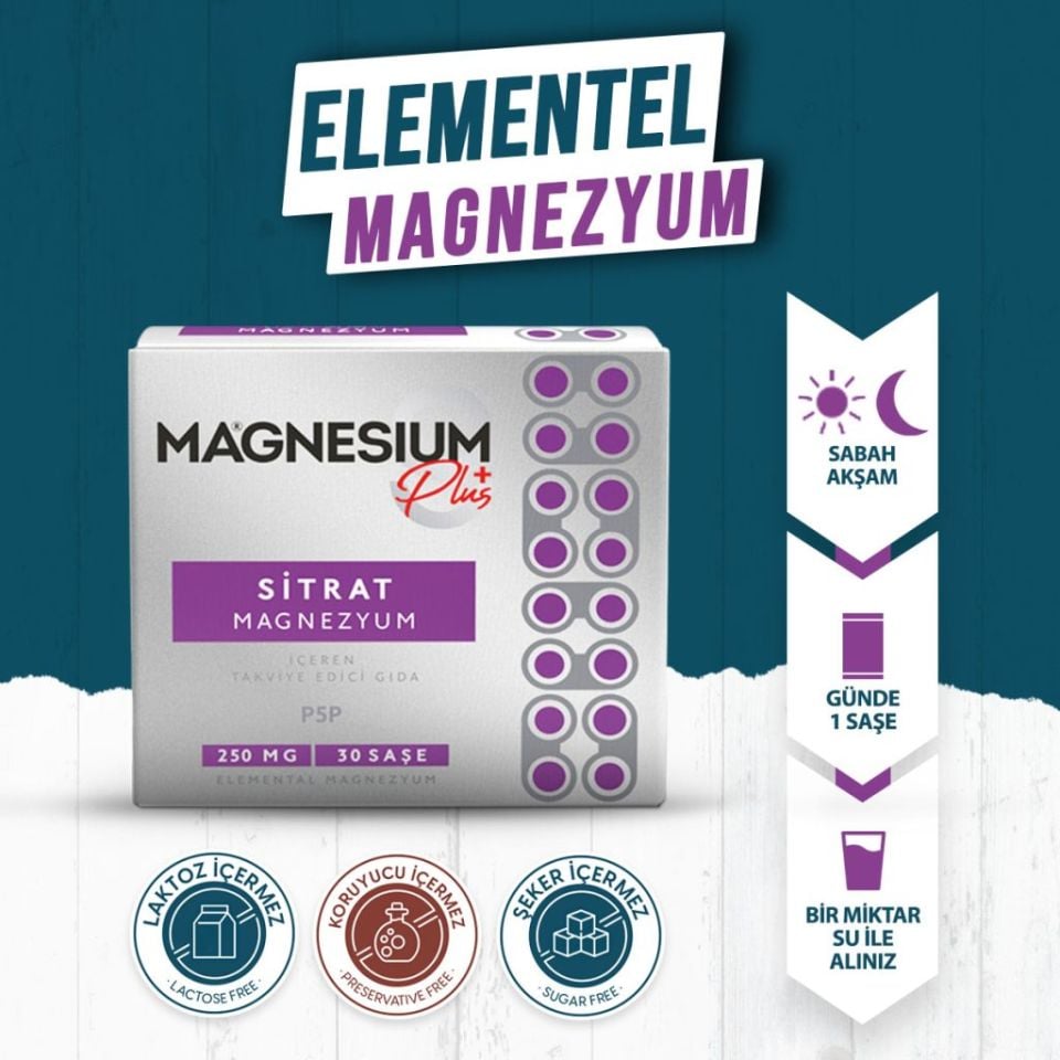 Goodday Magnesium +Plus Magnezyum Sitrat 30 Saşe