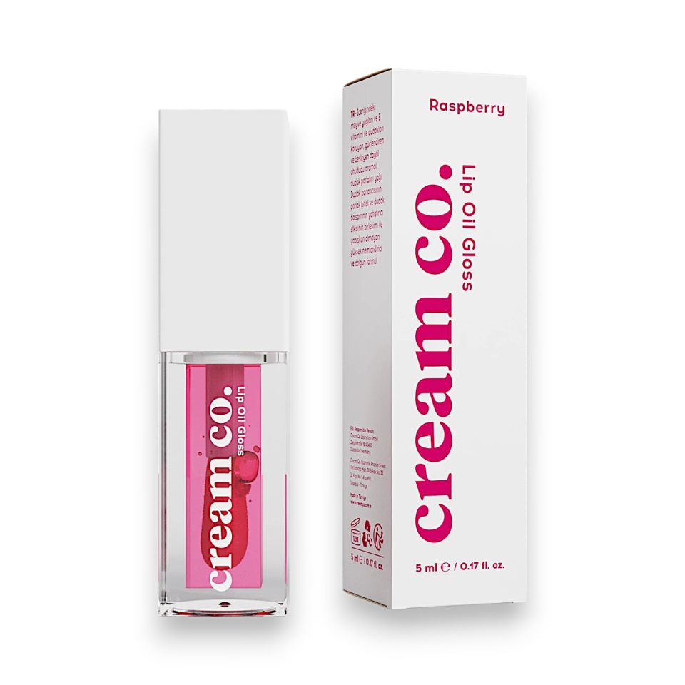 Cream Co. Lip Oil Gloss Raspberry 5 ml
