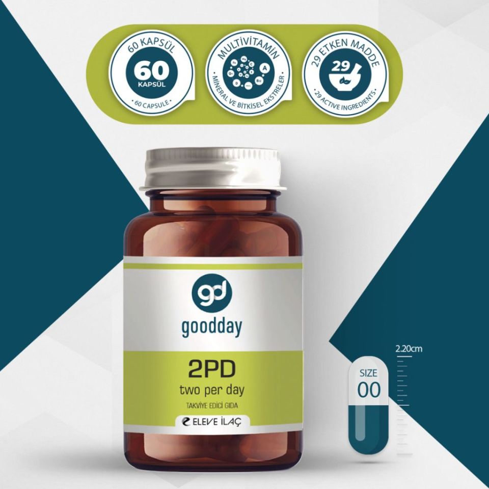 Goodday 2PD (TWO PER DAY) Multivitamin 60 Kapsül
