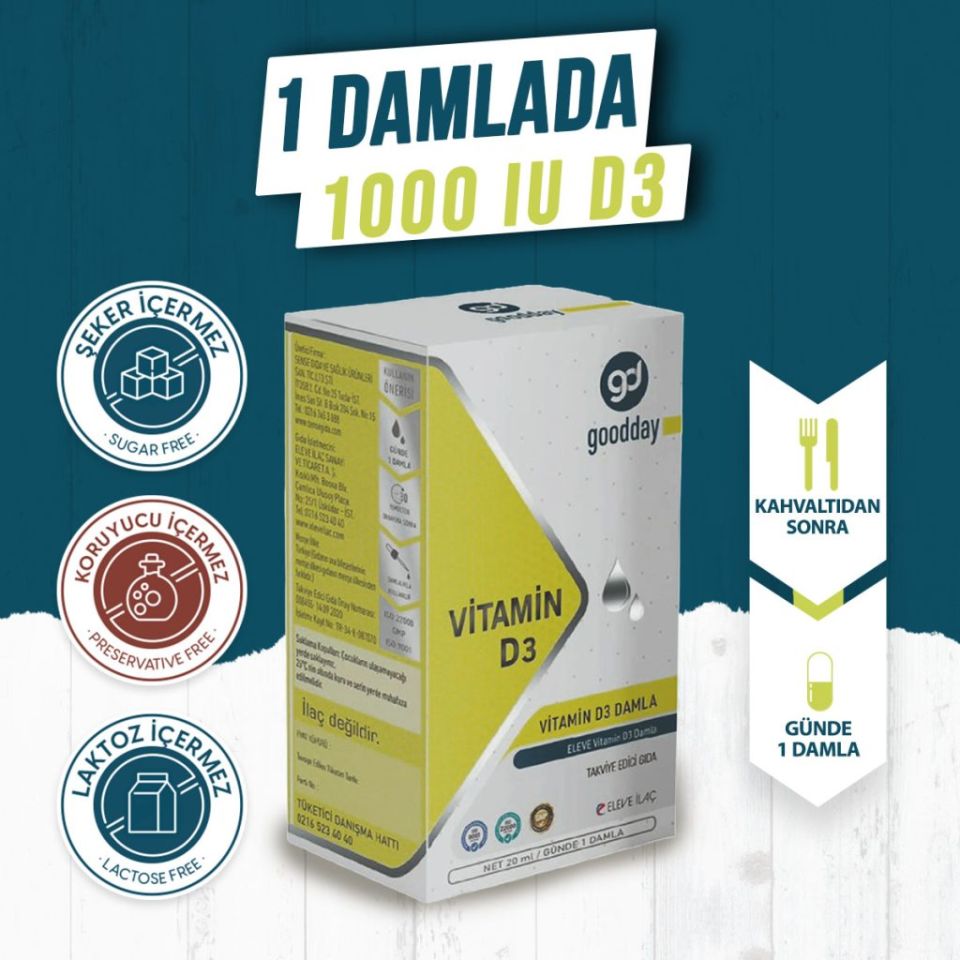 Goodday Vitamin D3 Damla 20 mL