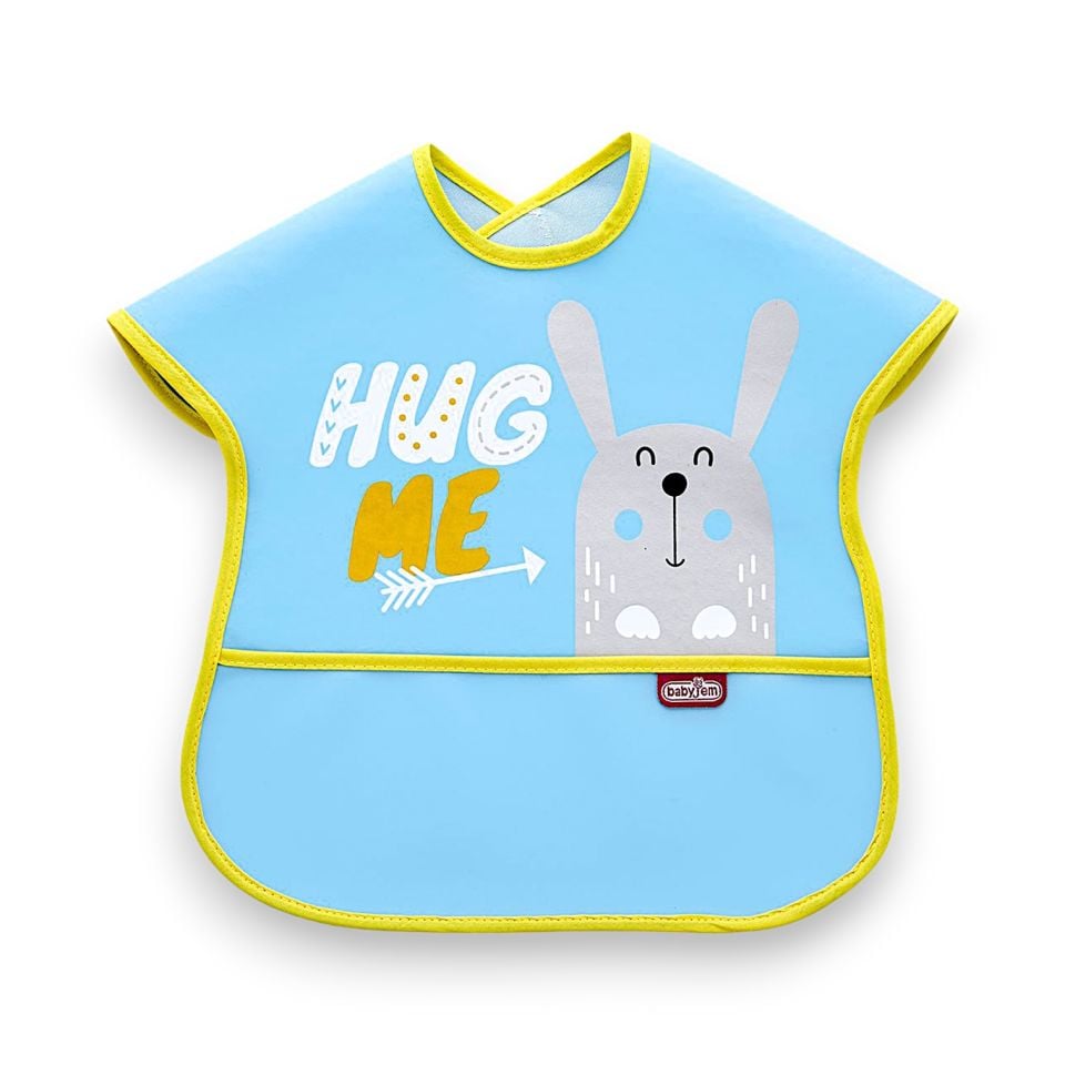 Babyjem Poli Muşamba Mama Önlüğü (Mavi)