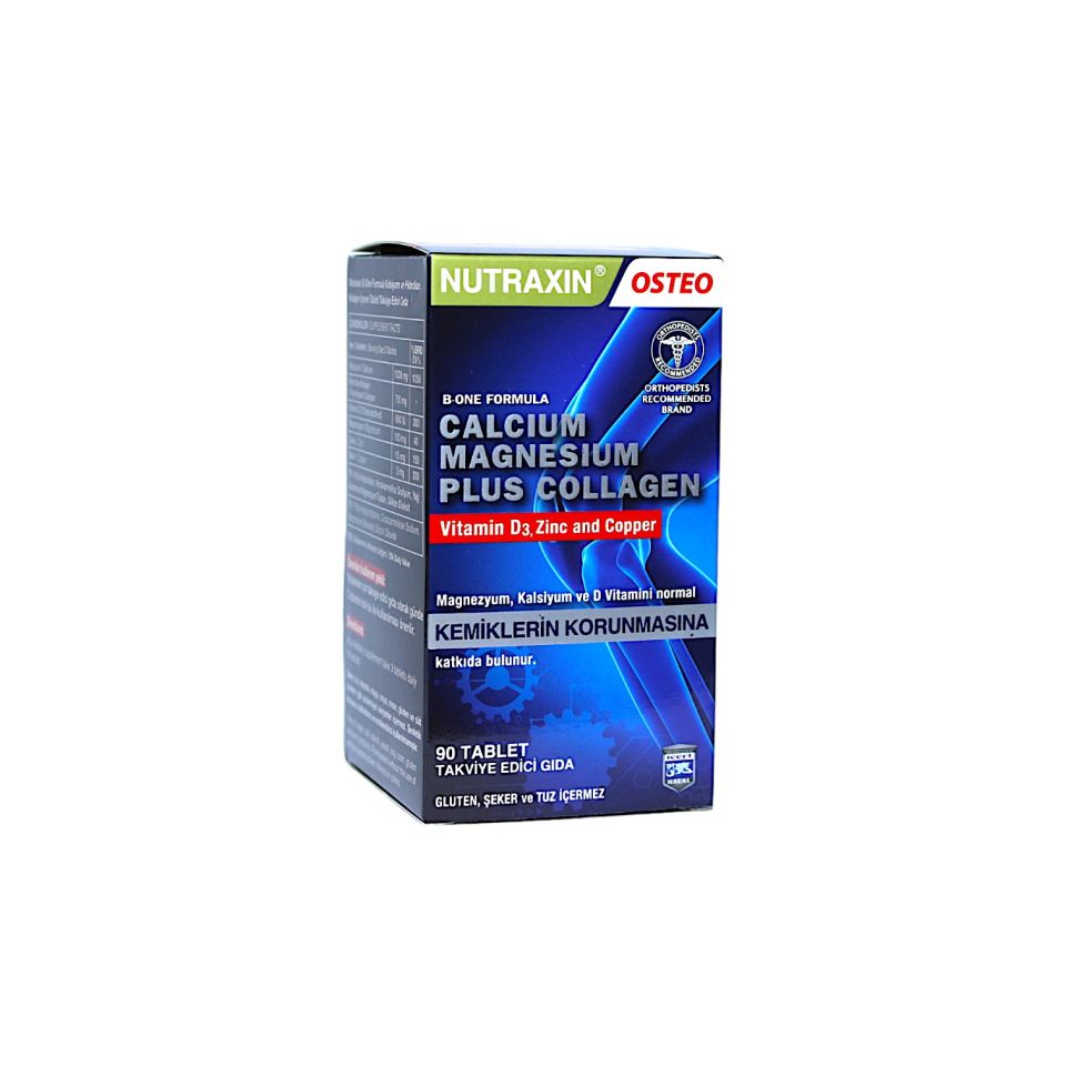 Nutraxin B-One Formula Calcium Magnesium Plus Collagen 90 Tablet