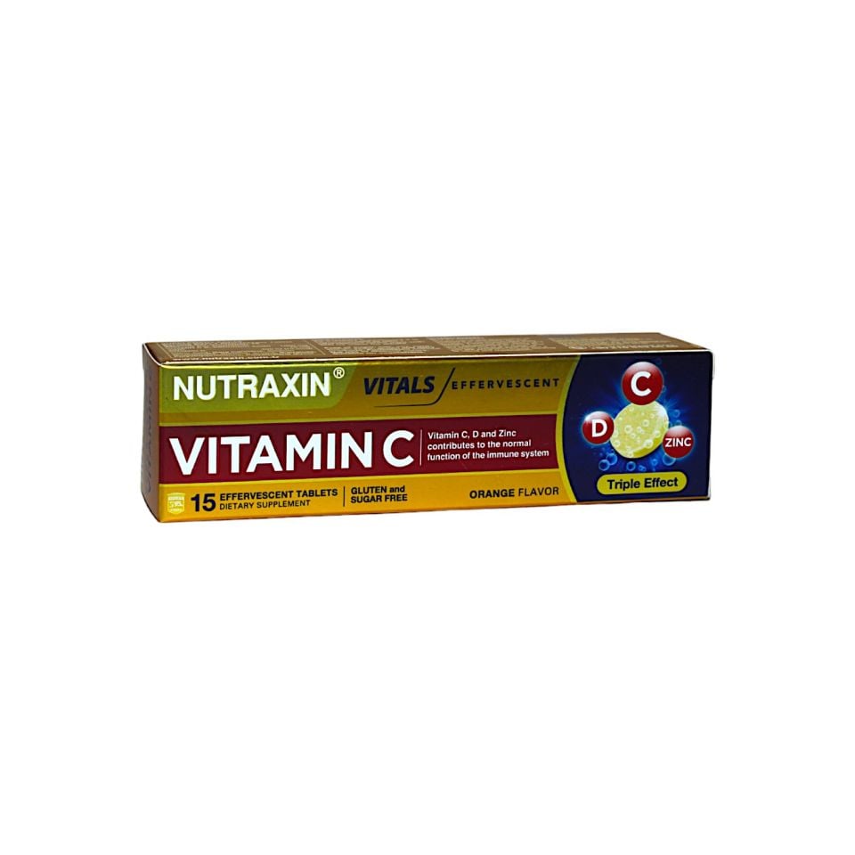 Nutraxin Vitamin C, D, Çinko 15 Efervesan Tablet
