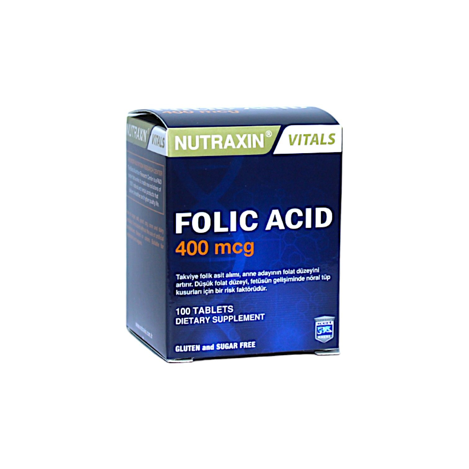 Nutraxin Folik Asit 400 mcg 100 Tablet