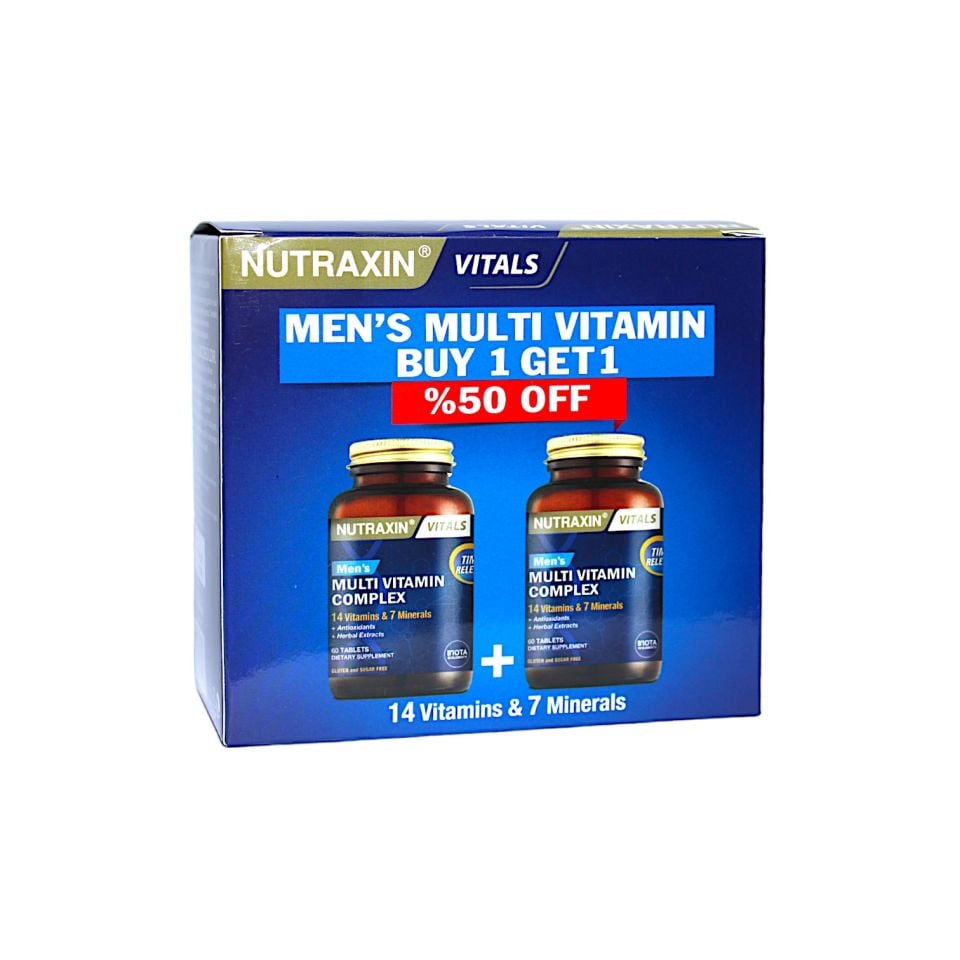 Nutraxin Men's Multi Vitamin Complex 60 Tablet 2.si %50 İndirimli (Erkek)