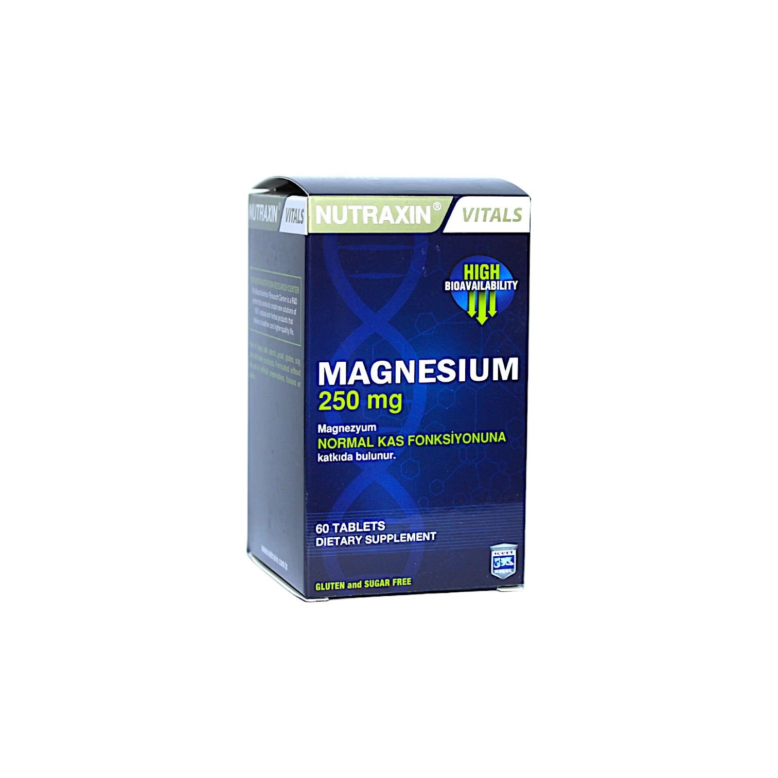 Nutraxin Magnesium (Magnezyum) 250 mg 60 Tablet