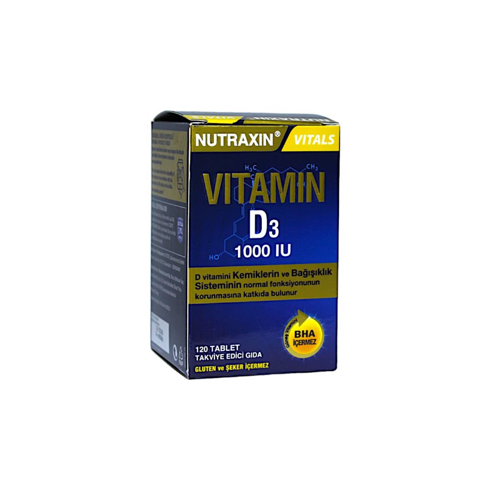 Nutraxin Vitamin D3 1000 IU 120 Tablet