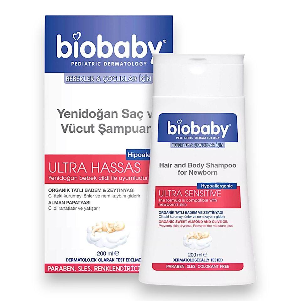 Biobaby Yenidoğan Saç ve Vücut Şampuanı 200 ml