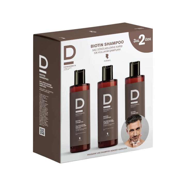 Dermoskin Biotin Şampuan (Erkek) 200 mL 3 Al 2 Öde