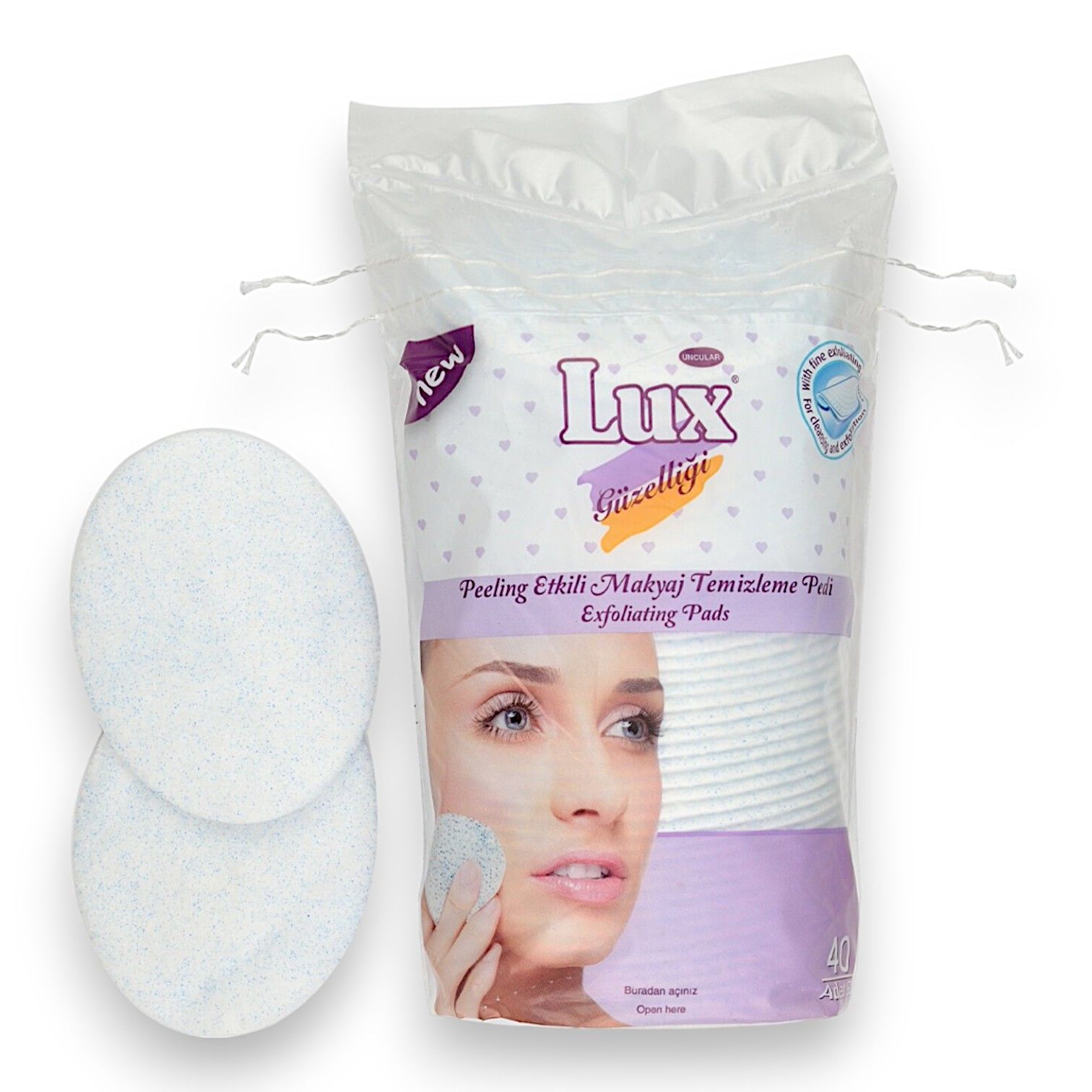 Lux Peeling Etkili Makyaj Temizleme Pamuğu 40lı