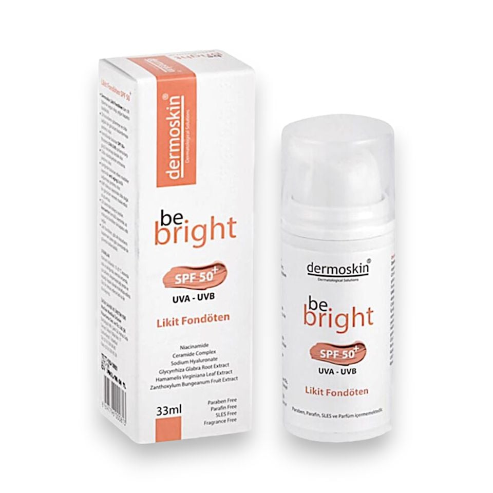 Dermoskin Be Bright Spf50+ Likit Fondöten 33 mL  (Light)