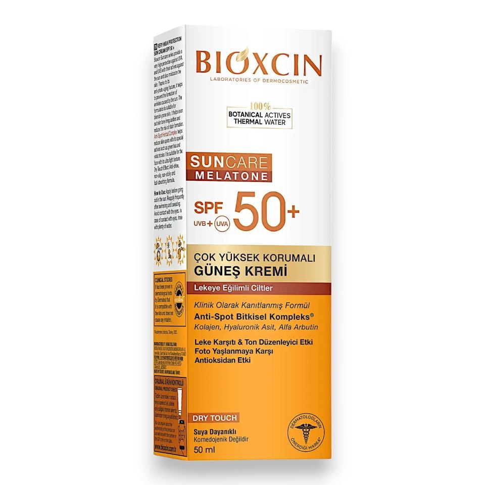 Bioxcin Sun Care Melatone Lekeye Eğilimli Ciltler için Güneş Kremi SPF50+ 50 mL