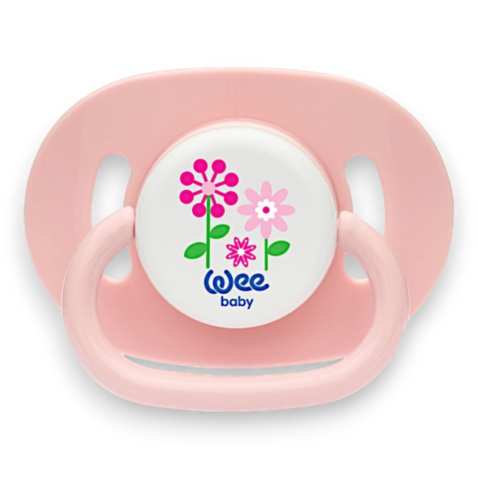 Wee Baby 829 Silikon Kiraz Uçlu Emzik No: 1 - Pembe