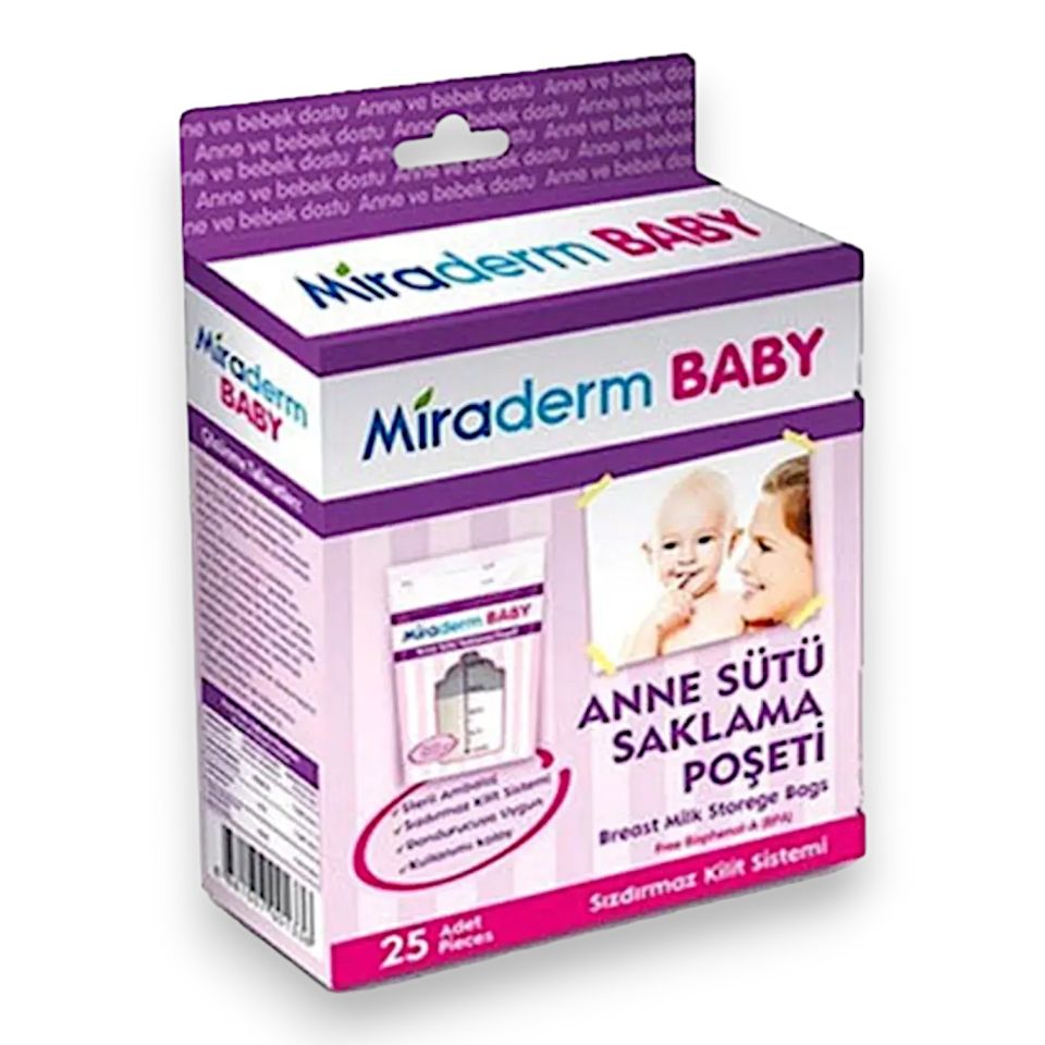 Miraderm Baby Anne Sütü Saklama Poşeti 20'li