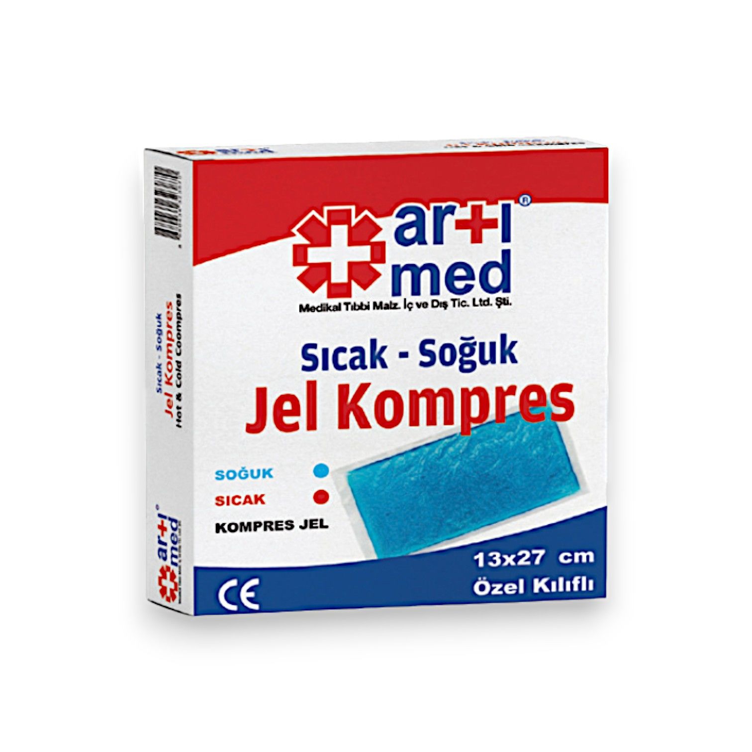 Artımed Sıcak Soğuk Jel Kompres Özel Kılıflı 13x27 cm