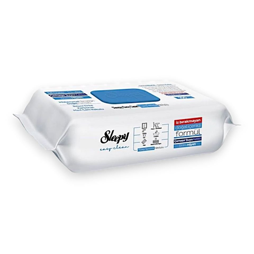 Sleepy Easy Clean Yüzey Temizlik Havlusu Çamaşır Sulu - Mavi 100'lü
