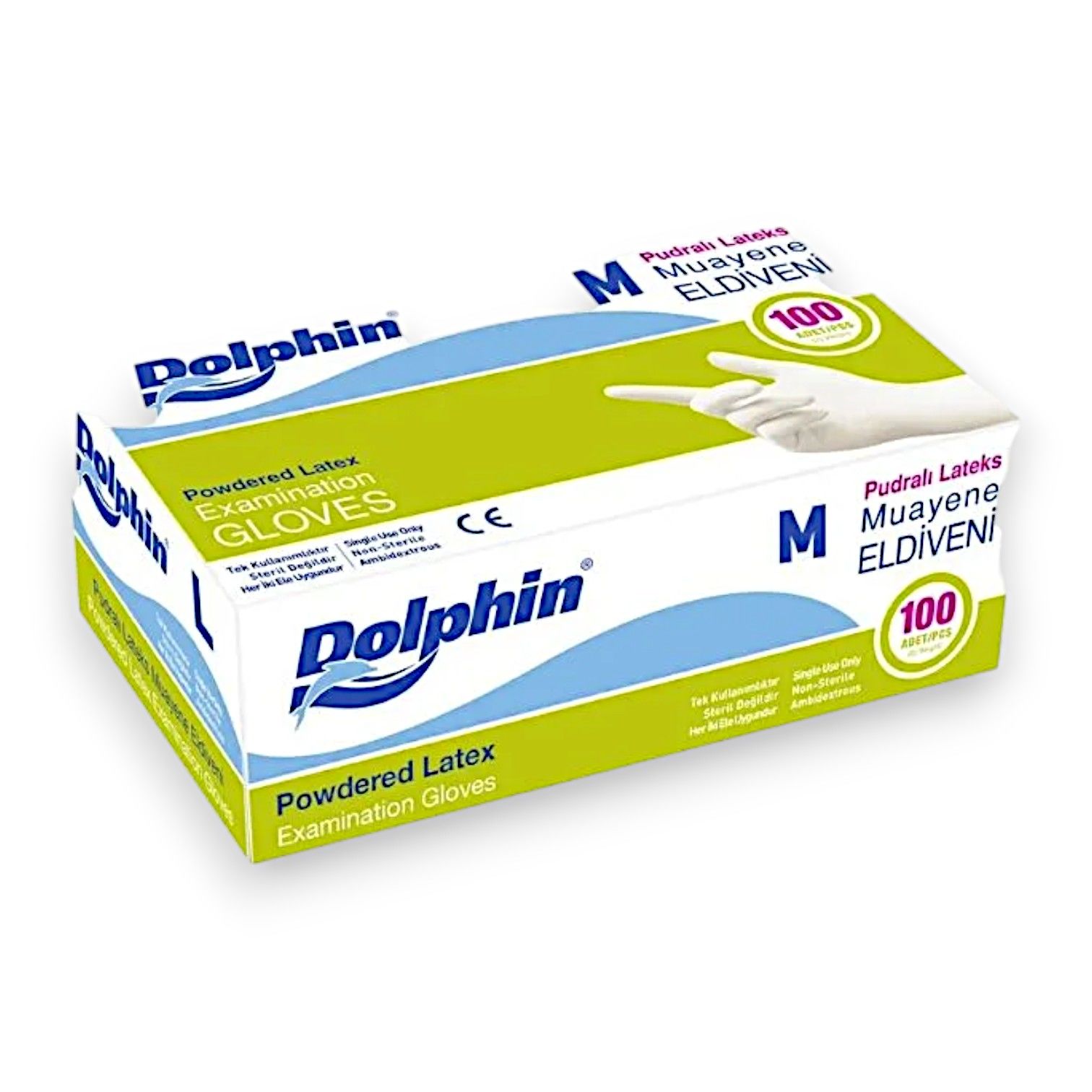 Dolphin Lateks Eldiven Pudralı Orta Boy (M) 100'lü