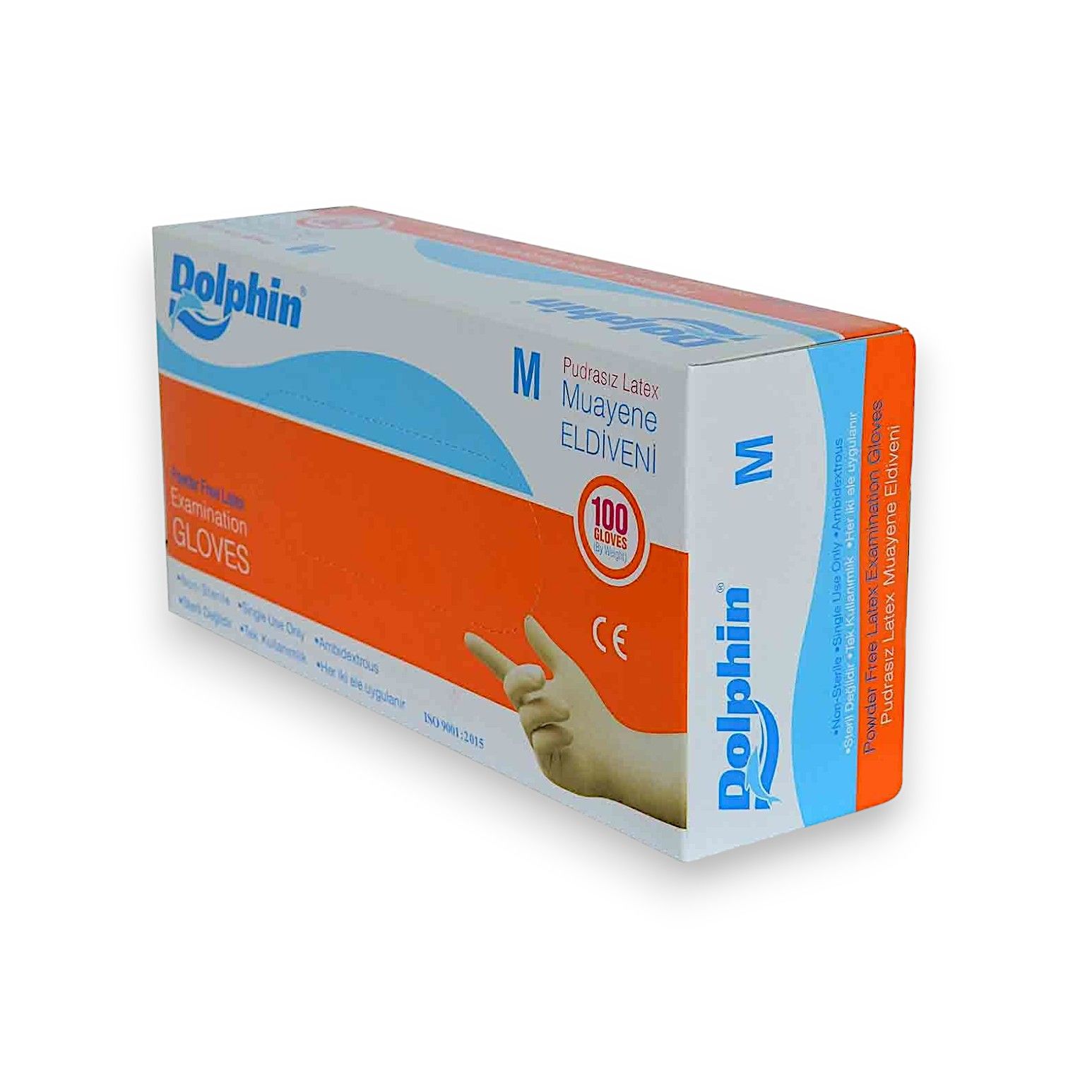Dolphin Lateks Eldiven Pudrasız Orta Boy (M) 100'lü