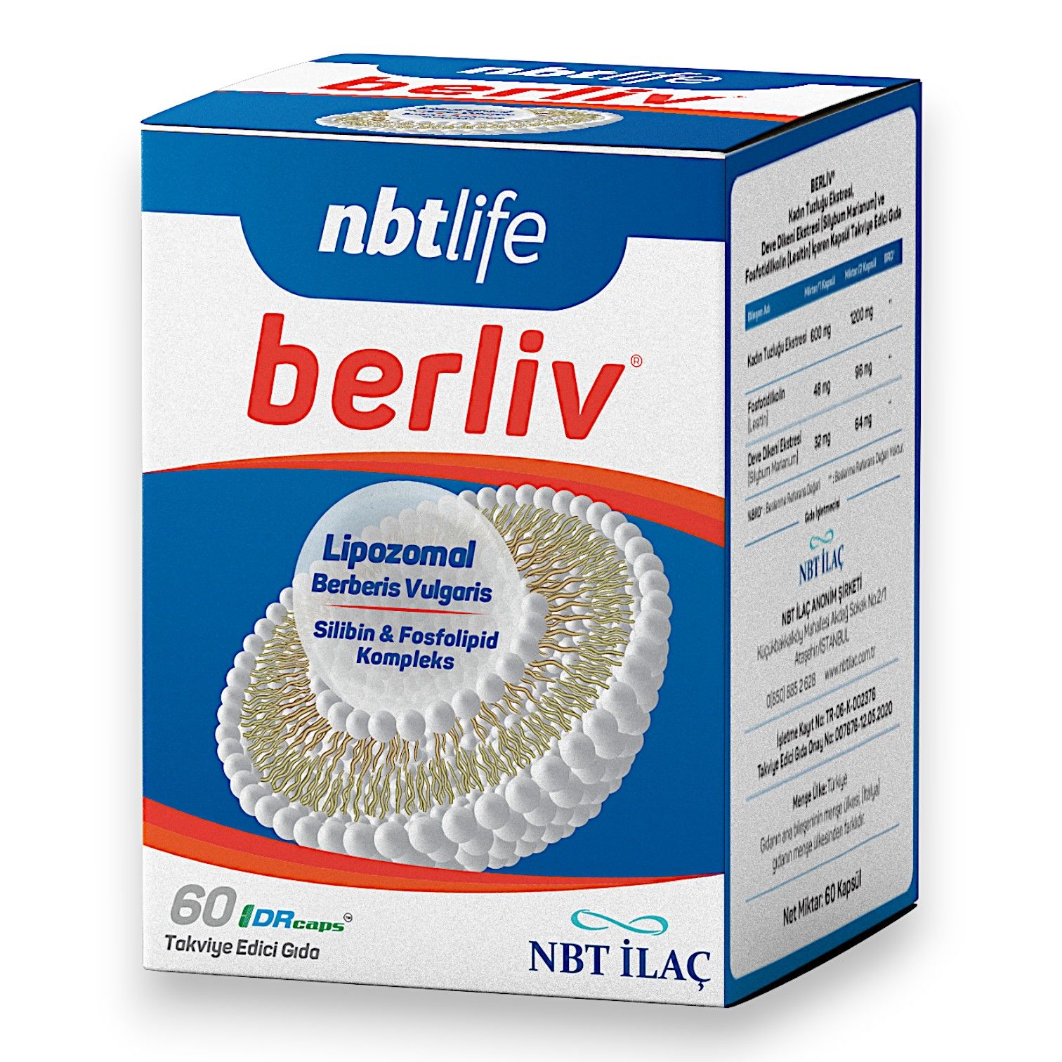NBT Life Berliv Lipozamal Berberin 60 Kapsül
