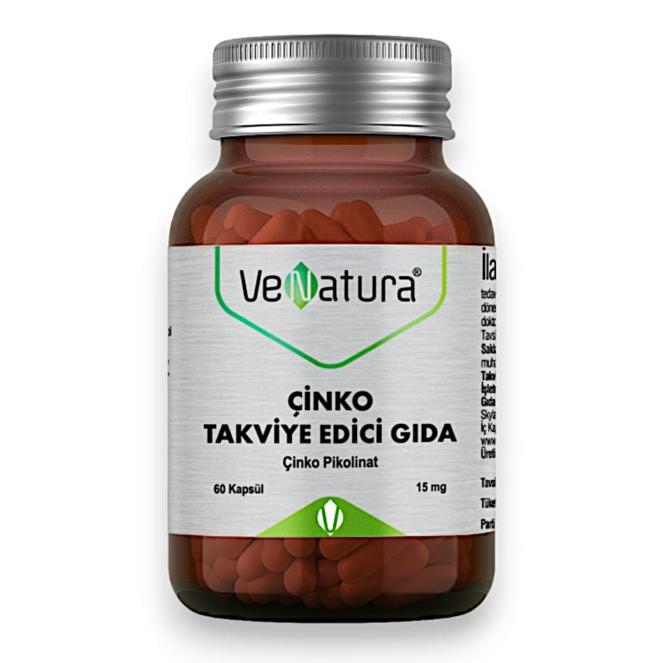 VeNatura Çinko Takviye Edici Gıda 15 mg 60 Kapsül
