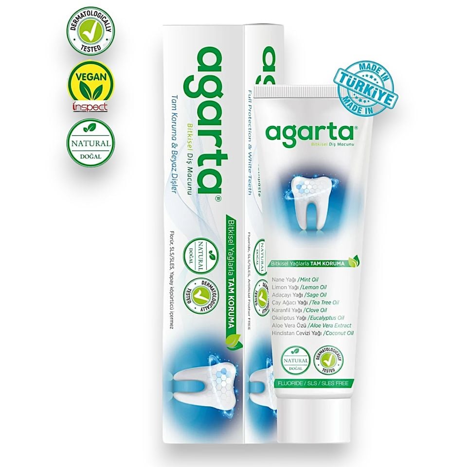 Agarta Bitkisel Diş Macunu Tam Koruma & Beyaz Dişler 100 ml