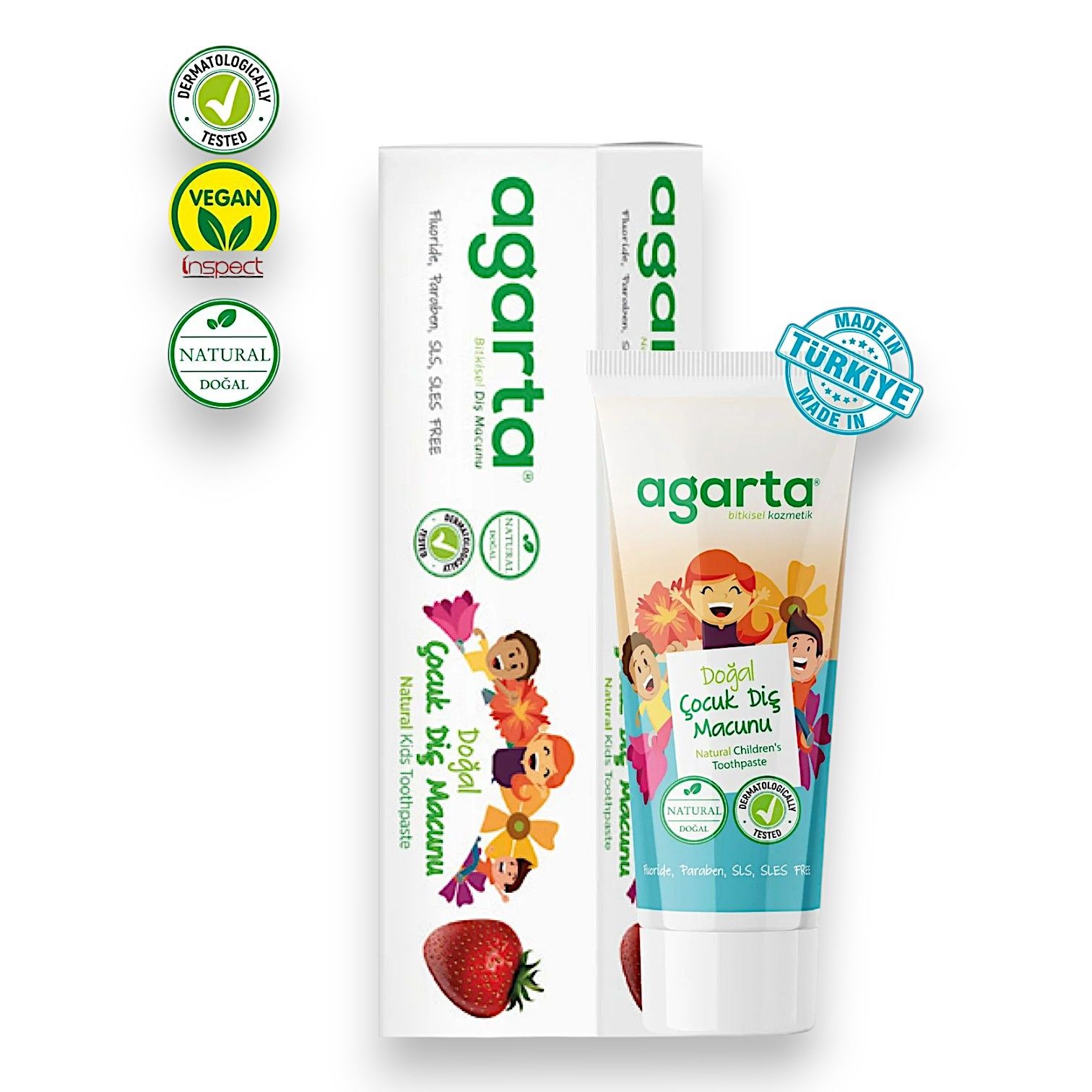 Agarta Doğal Çocuk Diş Macunu Çilek 75 ml