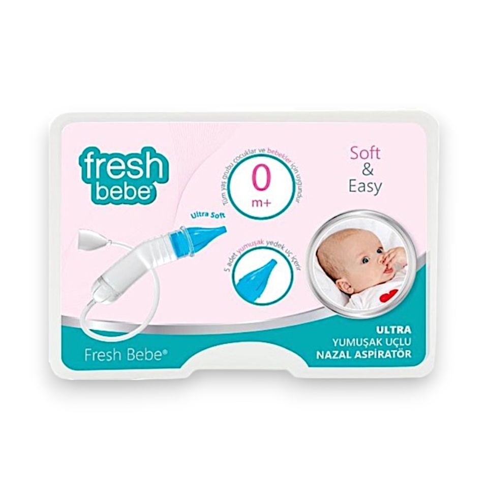 Fresh Bebe Ultra Yumuşak Uçlu Nazal Aspiratör (5 Adet Yedek Uç İle)