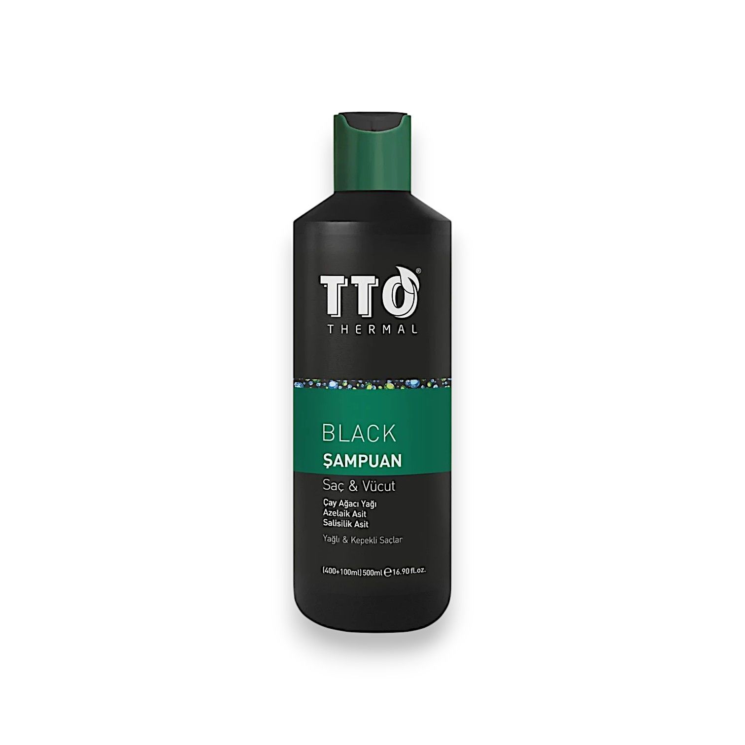 TTO Thermal Black Saç ve Vücut Şampuanı 400+100 ml