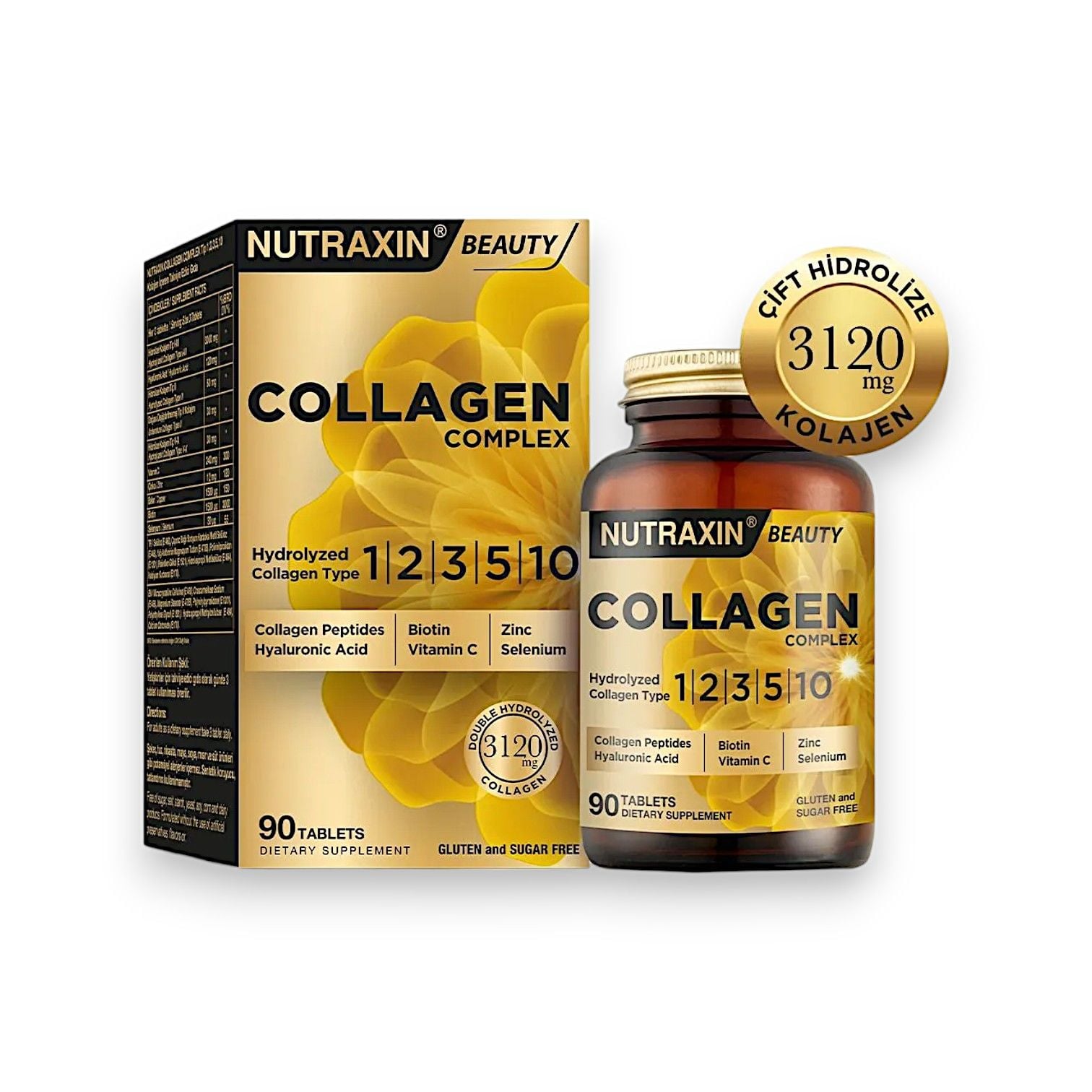 Nutraxin Collagen Complex Tip 1-2-3-5-10 3120 mg 90 Tablet
