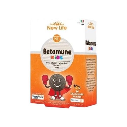 New Life Betamune Kids 30 Çiğneme Tableti