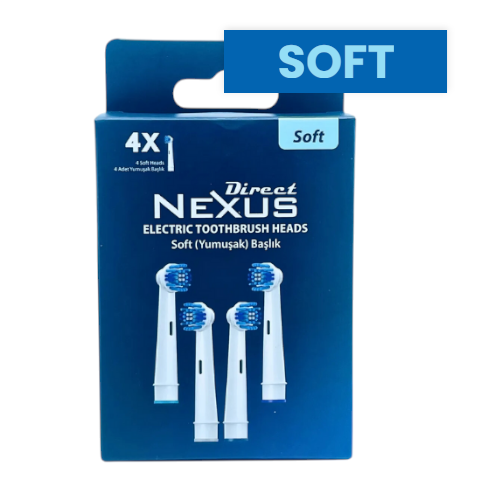 Direct Nexus Elektrikli Diş Fırçası 4'lü Yedek Başlık SOFT